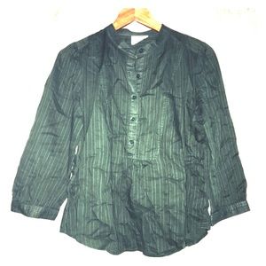 Forest green cotton blouse